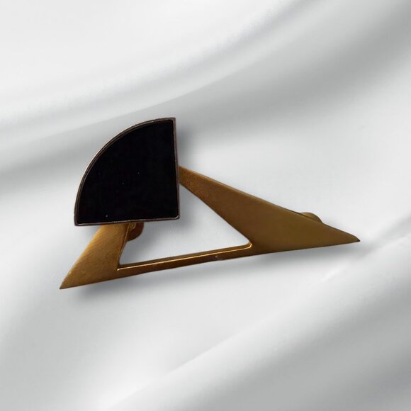 Vintage LEE WOLFE Mondernist Pin Brooch - Picture 1 of 4
